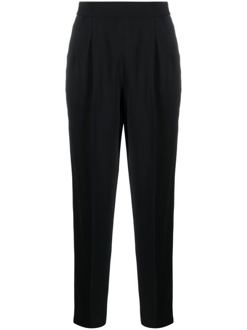 High-waisted tailored trousers - Black