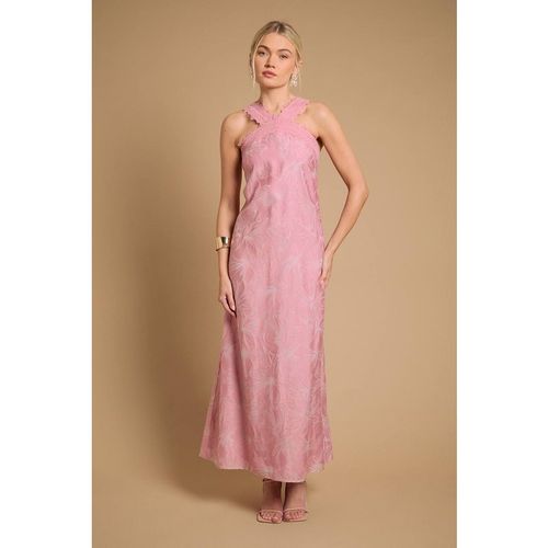 Oasis Women's Halterneck Maxi Dress in Rose Pink