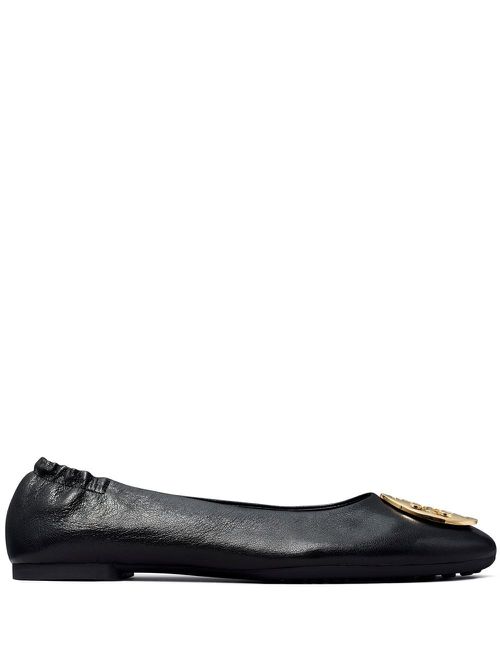 Claire leather ballerina shoes - Black