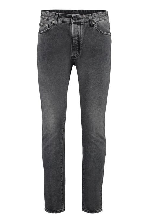 Straight Leg Jeans with Maxi Logo