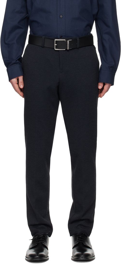Navy Slim-Fit Trousers