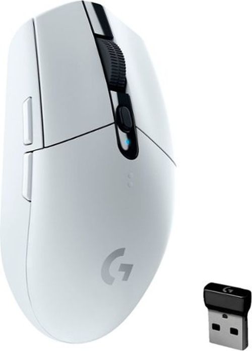 G305 LIGHTSPEED Wireless Optical 6 Programmable Button Gaming Mouse with 12,000 DPI HERO Sensor - White