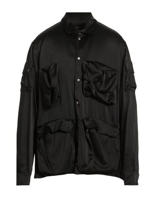 Man Shirt Black Size 34 Viscose