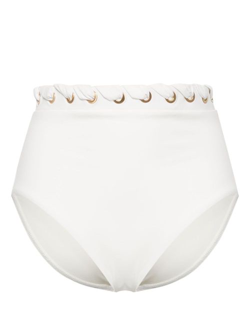 Halliday high-waisted bikini bottoms - White