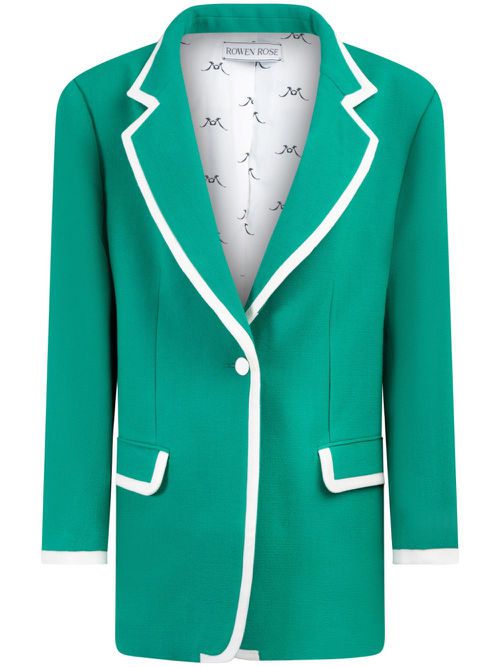 Wool oversized blazer - Green
