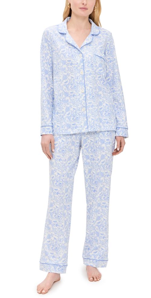 Cotton Knit Long Sleeve PJ Set Fairytale Forest
