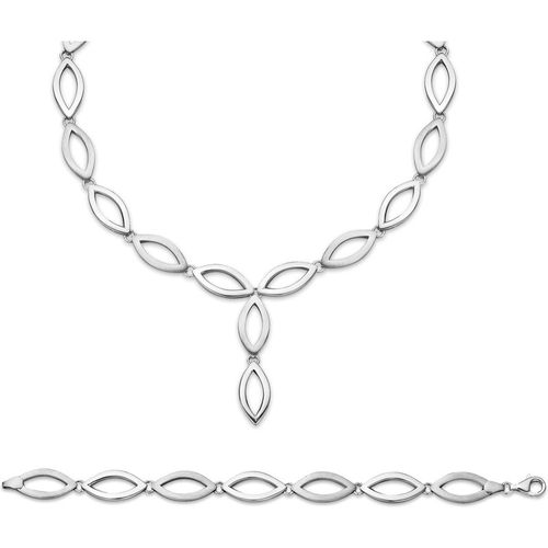 Orphelia WoMens 925 Sterling Silver Set: Chain + Bracelet - SET-039 - One Size