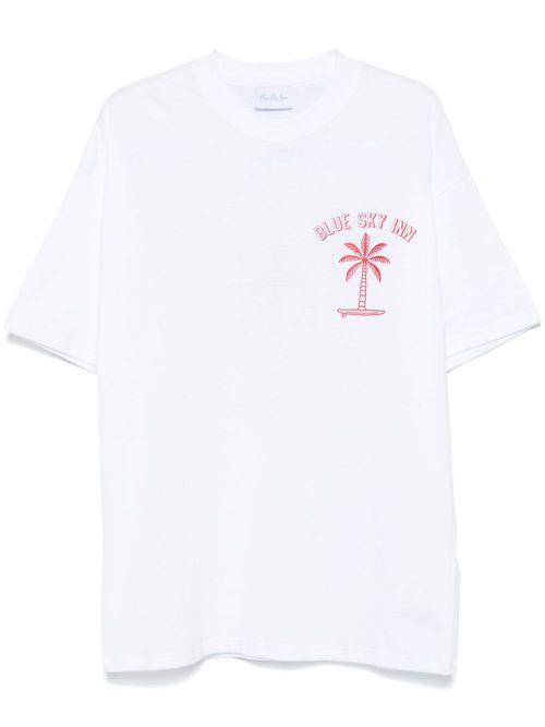 Surf Palm-print T-shirt - White
