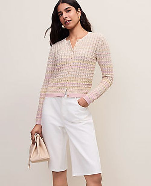 Ann Taylor Crochet Cardigan in Ombré