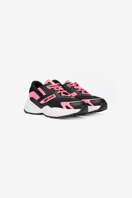 Pink And Black Chunky Sneakers - Female Low