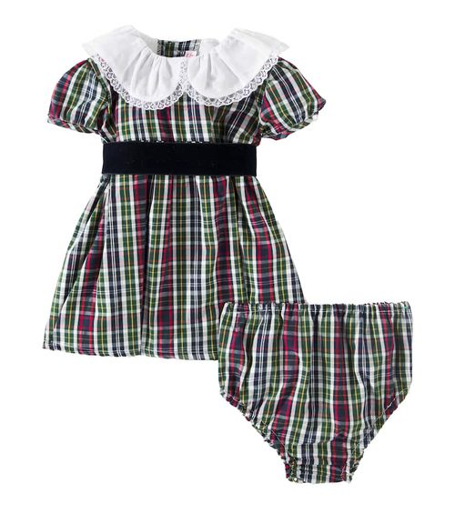 Baby Alicia cotton dress and bloomers set