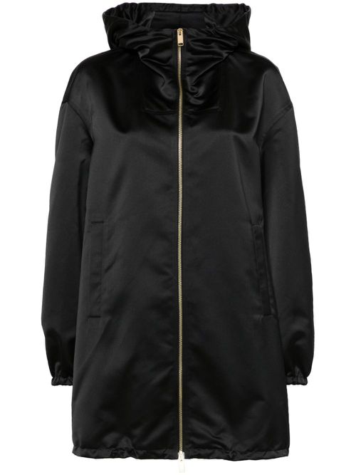 Drawstring coat - Black