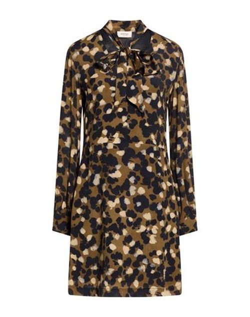 Woman Mini dress Military green Size 8 Viscose
