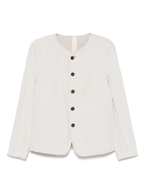 Forme D'expression collarless jacket - White