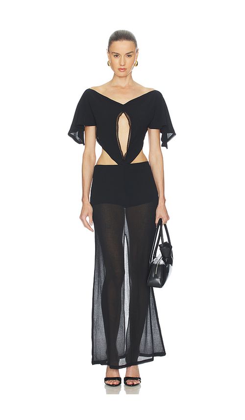 BUCI Pollock Maxi Dress in Black. L. Also in M