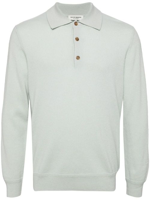 Cashmere polo jumper - Blue