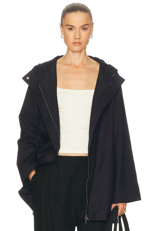 NOUR HAMMOUR Paddington Coat in Navy - Navy. XS also in S