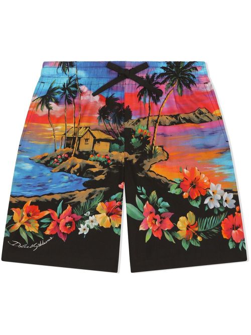 Sunset floral-print shorts - Multicolour