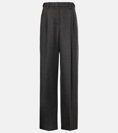 High-rise wool wide-leg pants