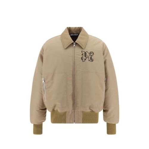Polyamide Bomber Jacket — Beige