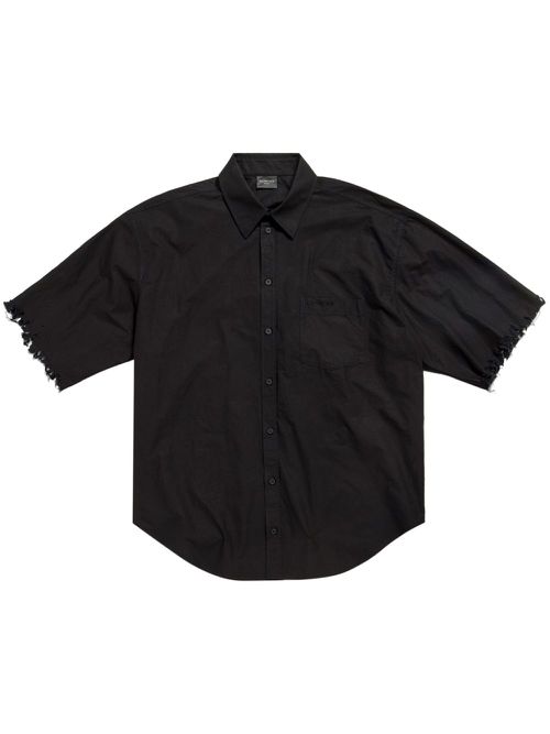 Distressed cotton shirt - Black