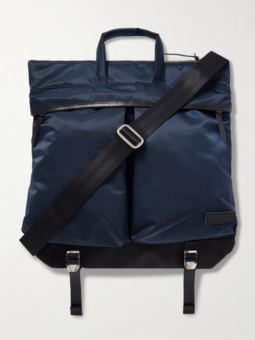 Lightning Leather-Trimmed Nylon-Twill and CORDURA® Tote Bag