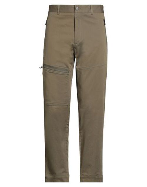 Man Pants Military green Size 34 Cotton, Elastane