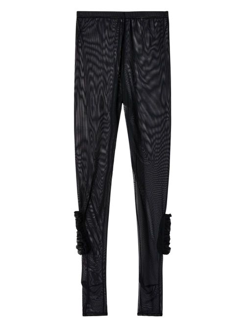 Ruffle-detail leggings - Black