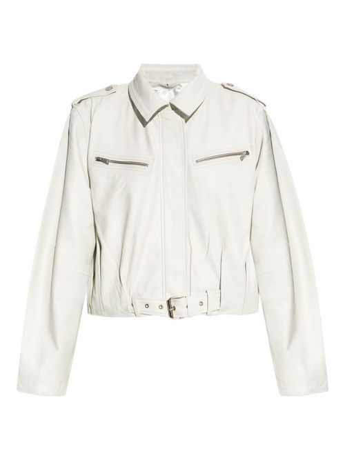 Gestuz leather jacket - White