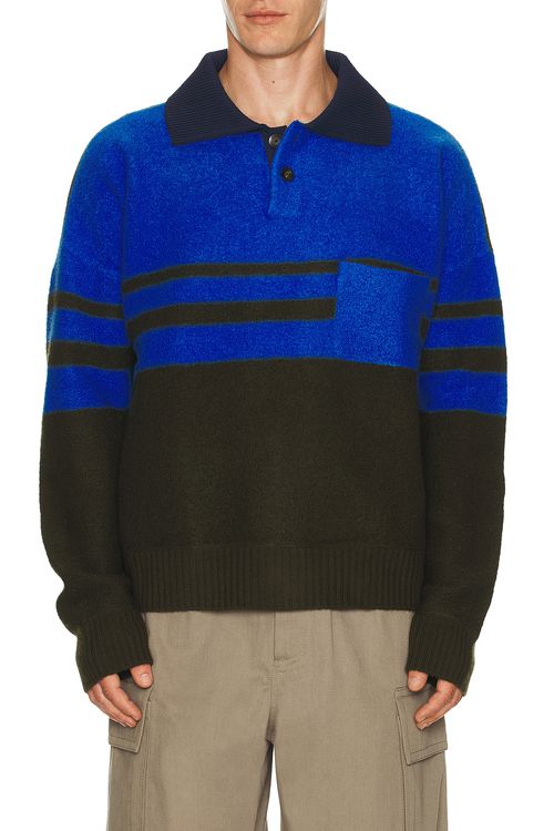 Wales Bonner Calm Polo in Blue