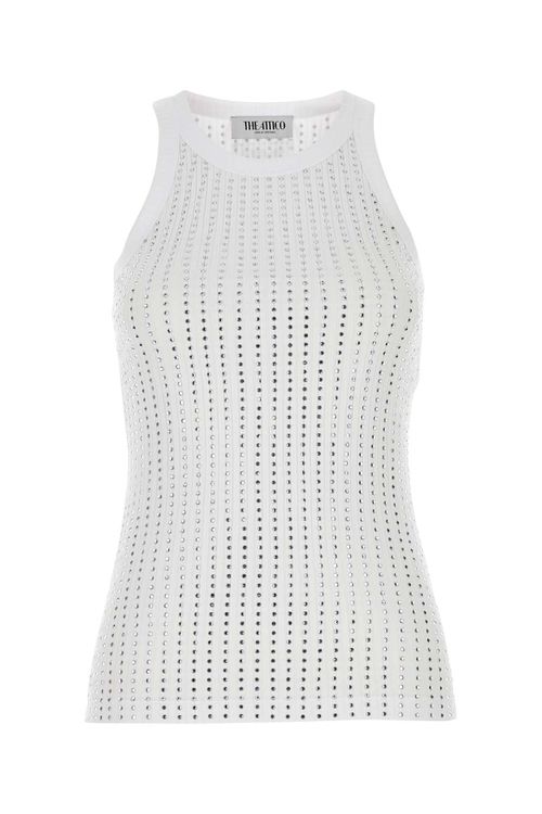 Embellished Cotton Tank Top
