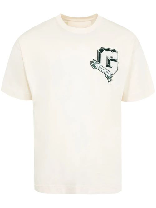 Givenchy onogram College Embroidered Logo T-Shirt in White - White