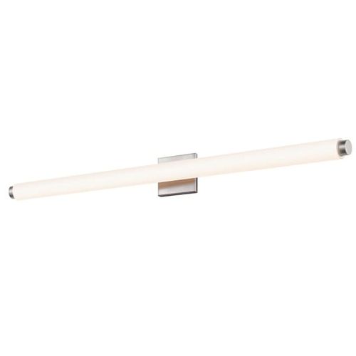 Tubo Slim LED 41.5" LED Drum Trim Bathroom Vanity Light in Satin Nicke