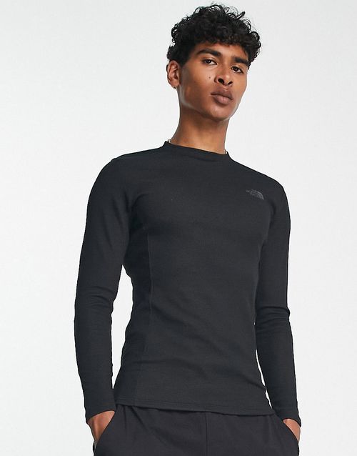 노스페이스 남성 Ski Sport baselayer medium compression 1/4 zip in black and grey