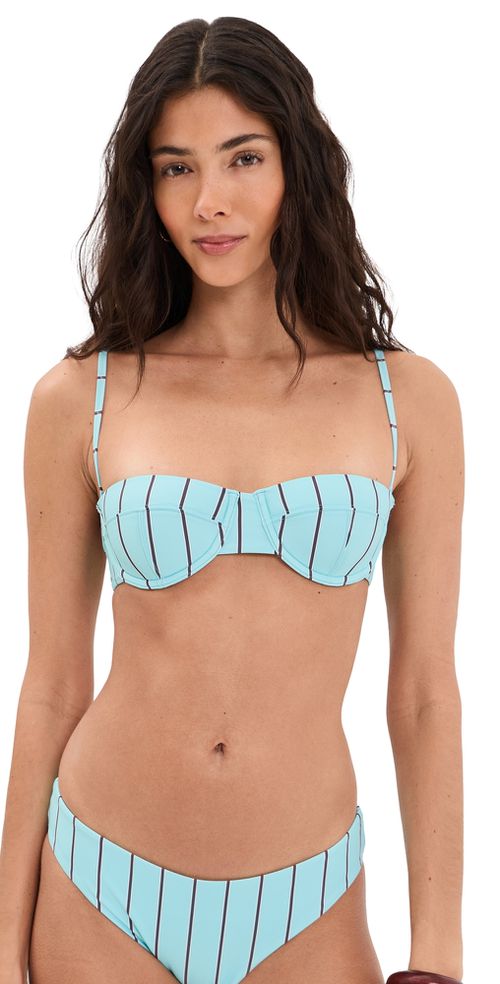 Jo Balconette Bikini Top Pool Stripe