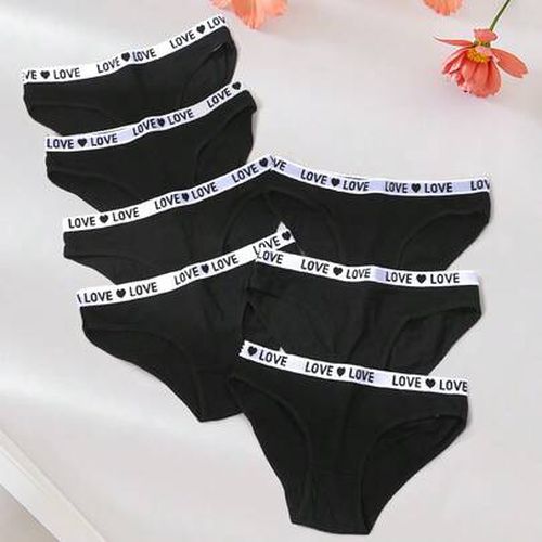 7Pcs Low Waist Briefs Women Letter Belt Underwear Women Knickers Women Comfortable Panties Pack Set Lingerie Sexy Knickers Solid Panty Seamless Pantie