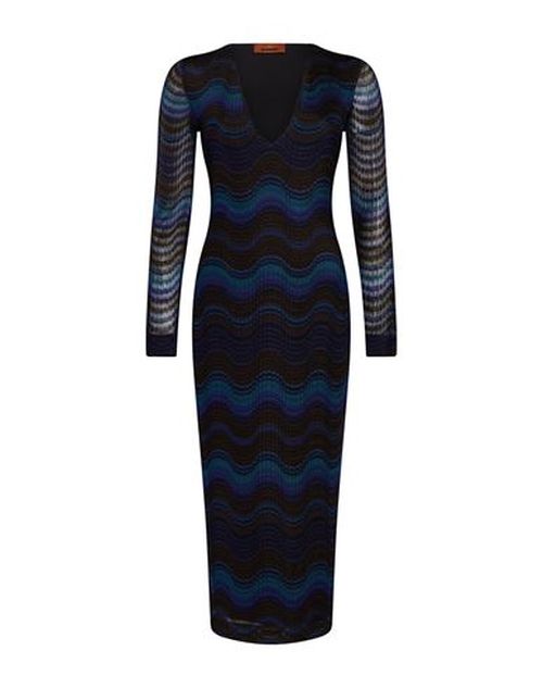 Woman Midi dress Blue Size 0 Viscose