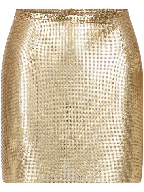 Mesh mini skirt - Gold