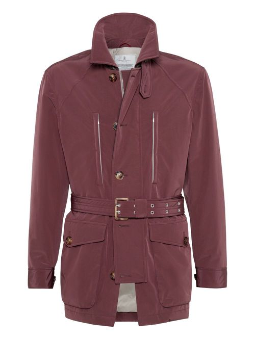 Belted safari jacket - Red