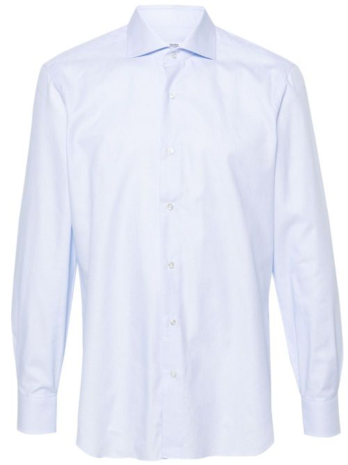 Jacquard cotton shirt - Blue