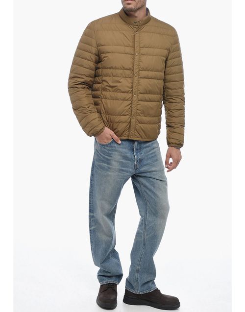 Light Quilted Down Down Jacket — Brown