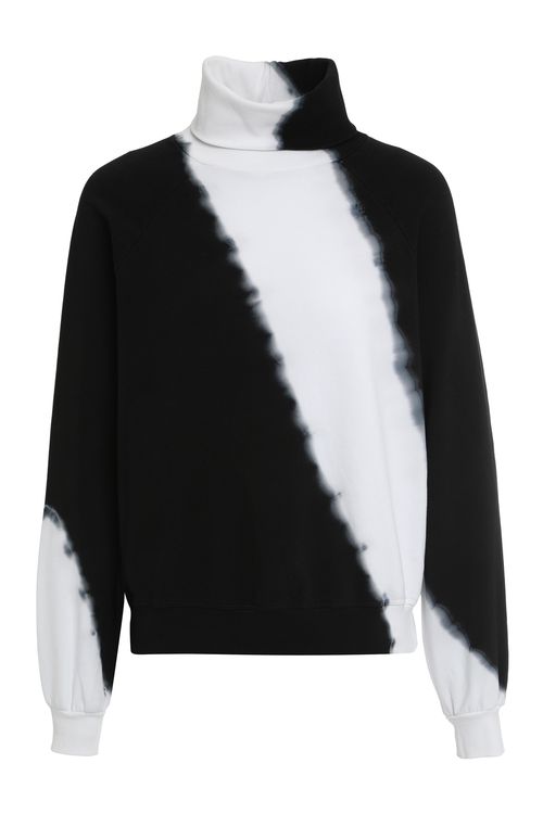High Collar Cotton Blend Turtleneck Sweater