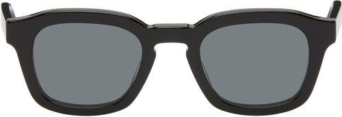 Black Acetate Rectangular Sunglasses