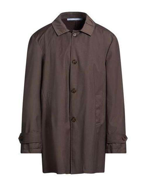 Man Overcoat & Trench Coat Dark brown Size 48 Polyurethane, Polyester, Viscose