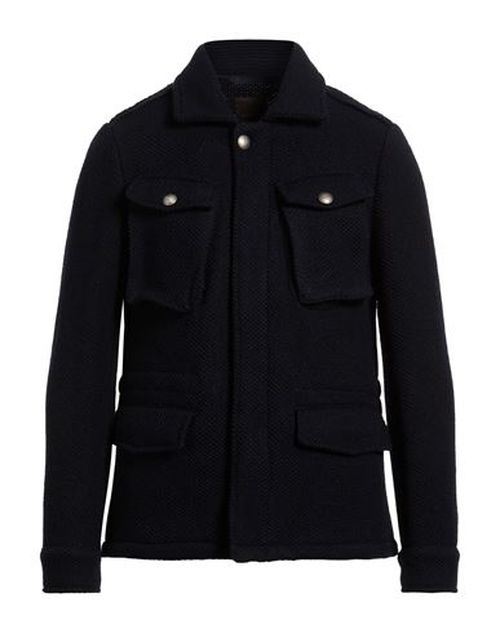 Man Jacket Navy Size 38 Virgin Wool, Polyester, Acrylic