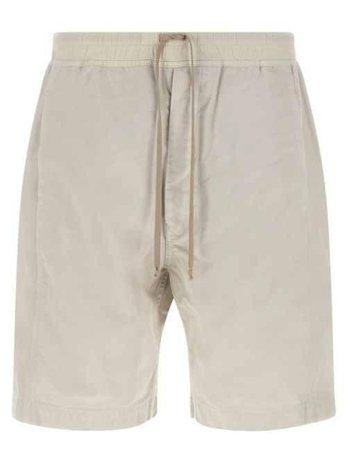 Beige Wide Pusher Short Bermuda Shorts