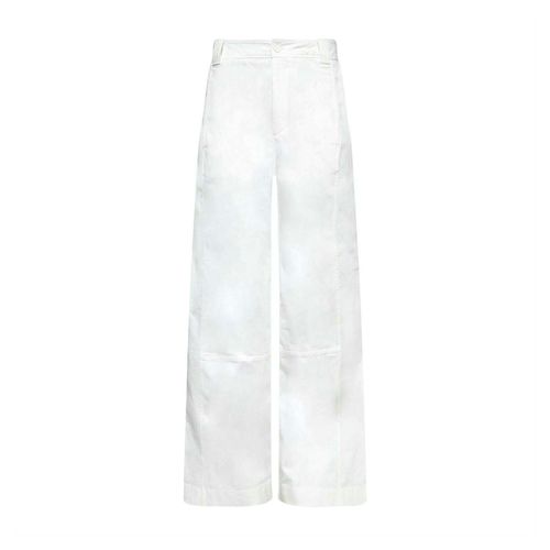 Lacoste Womens Gabardine Trousers - Cream - - Cream - 98% Cotton/2% Elastane