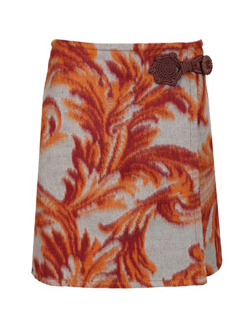 Mini Skirt With Plasley Motif Skirts Multicolor