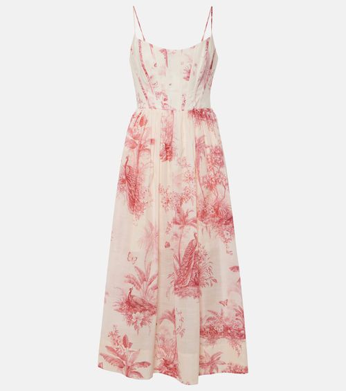 Waverly floral cotton corset dress