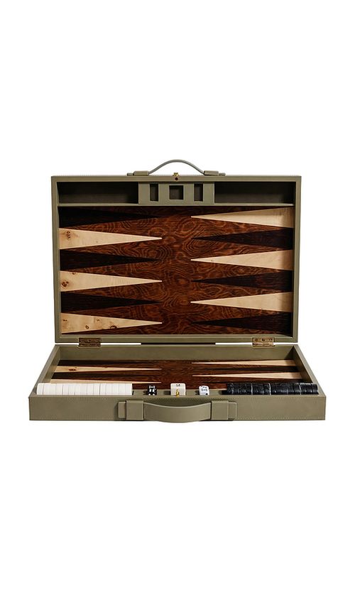 The favorites geneva backgammon set en color verde a